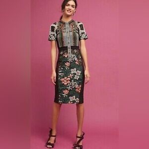 Floral Embroidered Sheath Dress - GORGEOUS
